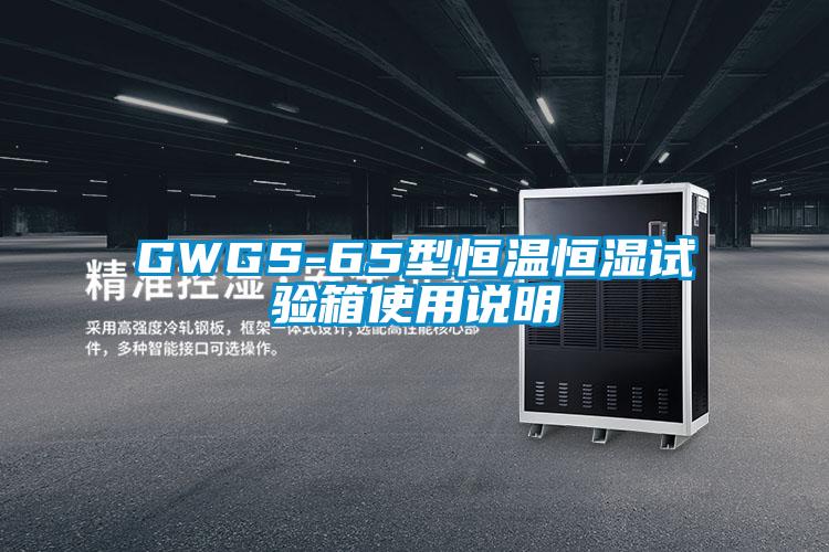 GWGS-65型恒溫恒濕試驗(yàn)箱使用說明