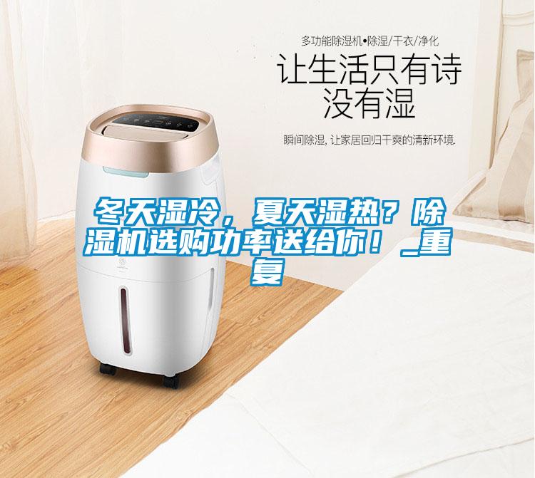 冬天濕冷，夏天濕熱？除濕機選購功率送給你！_重復