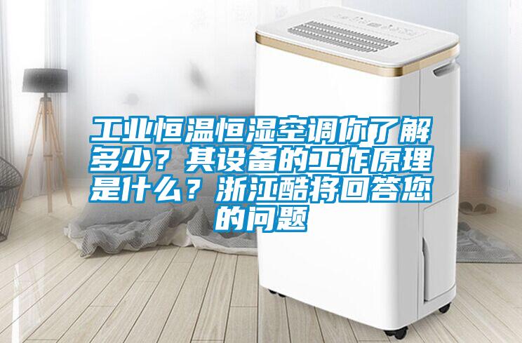 工業恒溫恒濕空調你了解多少？其設備的工作原理是什么？浙江酷將回答您的問題