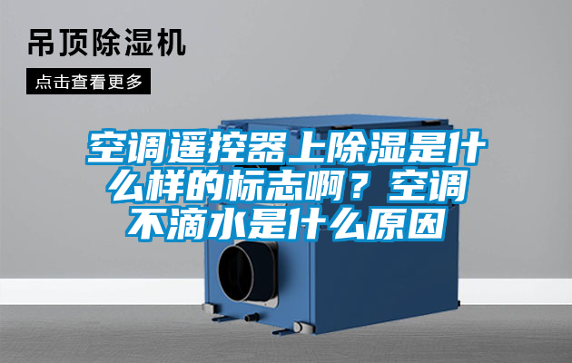 空調遙控器上除濕是什么樣的標志啊？空調不滴水是什么原因
